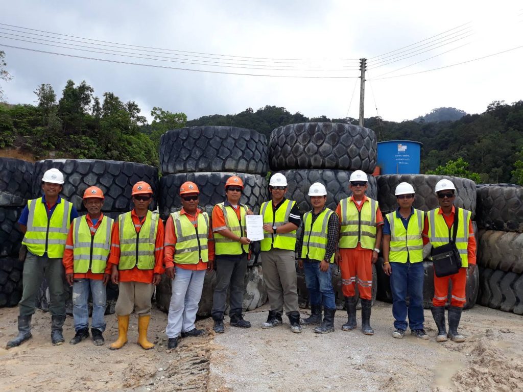 Tire donation at Mineral Resources Development Co., Ltd., Ranong, 2018